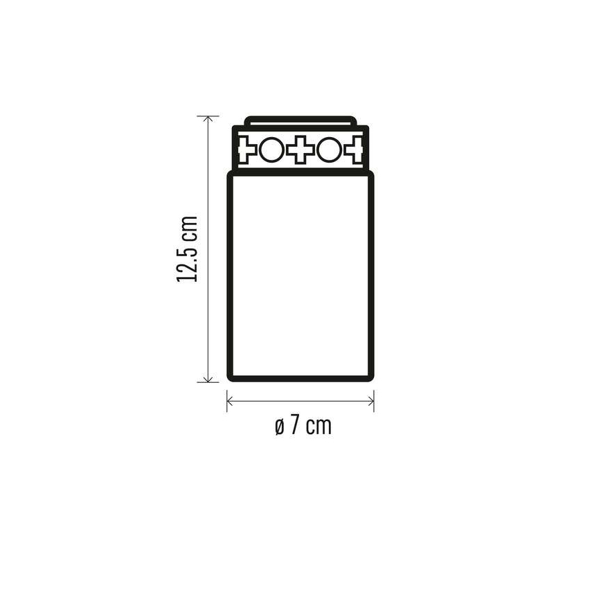 LED-hautausmaakynttilä 1xLED/2xC IP44 punainen