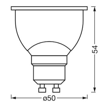 LED Himmennettävä antibakteerinen polttimo PAR16 GU10/4,9W/230V Wi-Fi - Ledvance