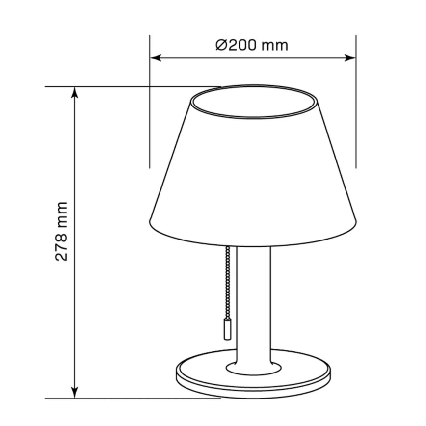 LED Himmennettävä aurinko lamppu VIOLA LED/3,7V IP44