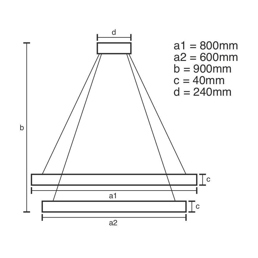 LED-himmennettävä kattokruunu johdossa LED/100W/230V 3000-6500K + kaukosäädin