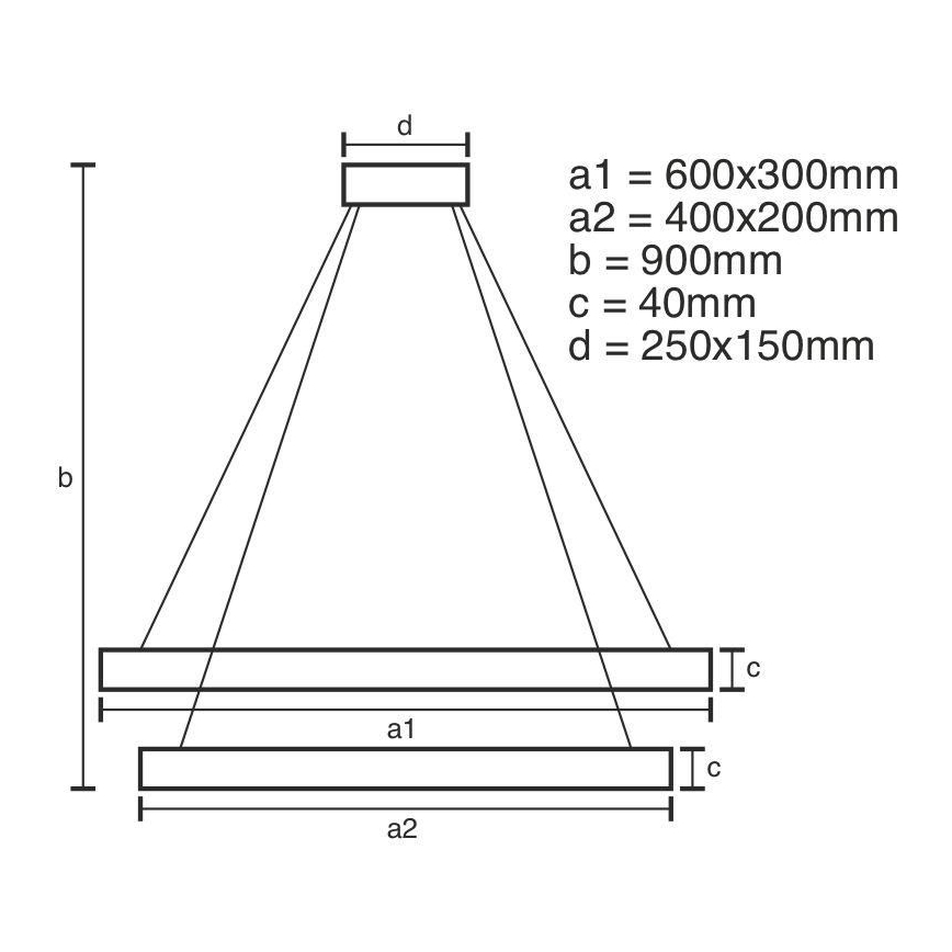 LED-himmennettävä kattokruunu johdossa LED/65W/230V 3000-6500K + kaukosäädin