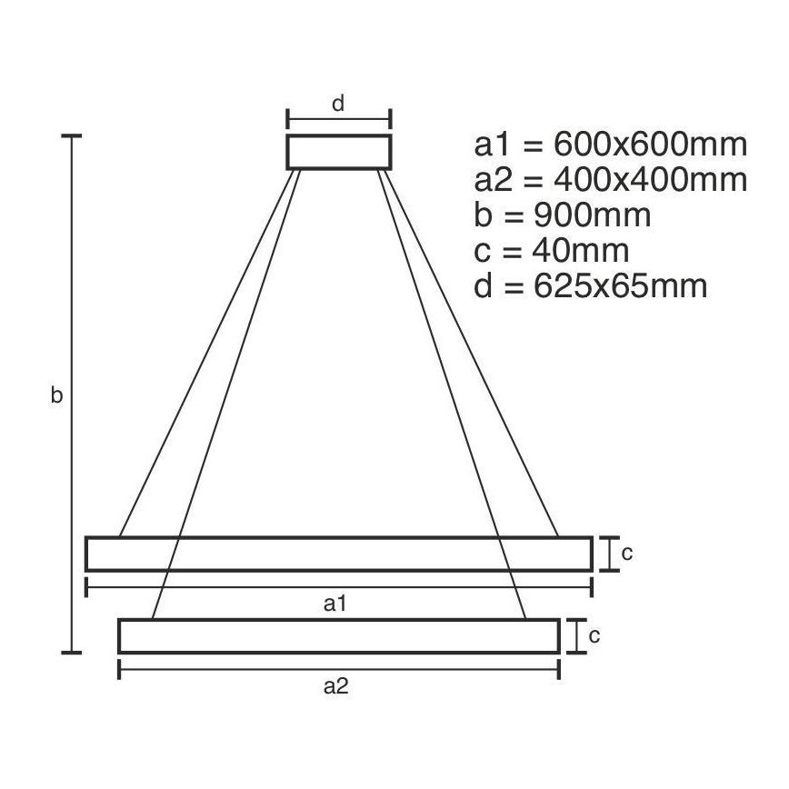 LED-himmennettävä kattokruunu nauhalla LED/90W/230V 3000-6500K + kaukosäädin