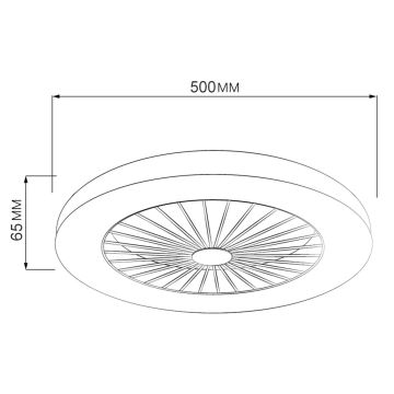 LED Himmennettävä kattovalaisin tuulettimella LIBYA LED/48W/230V 3000-6500K valkoinen + kauko-ohjaus