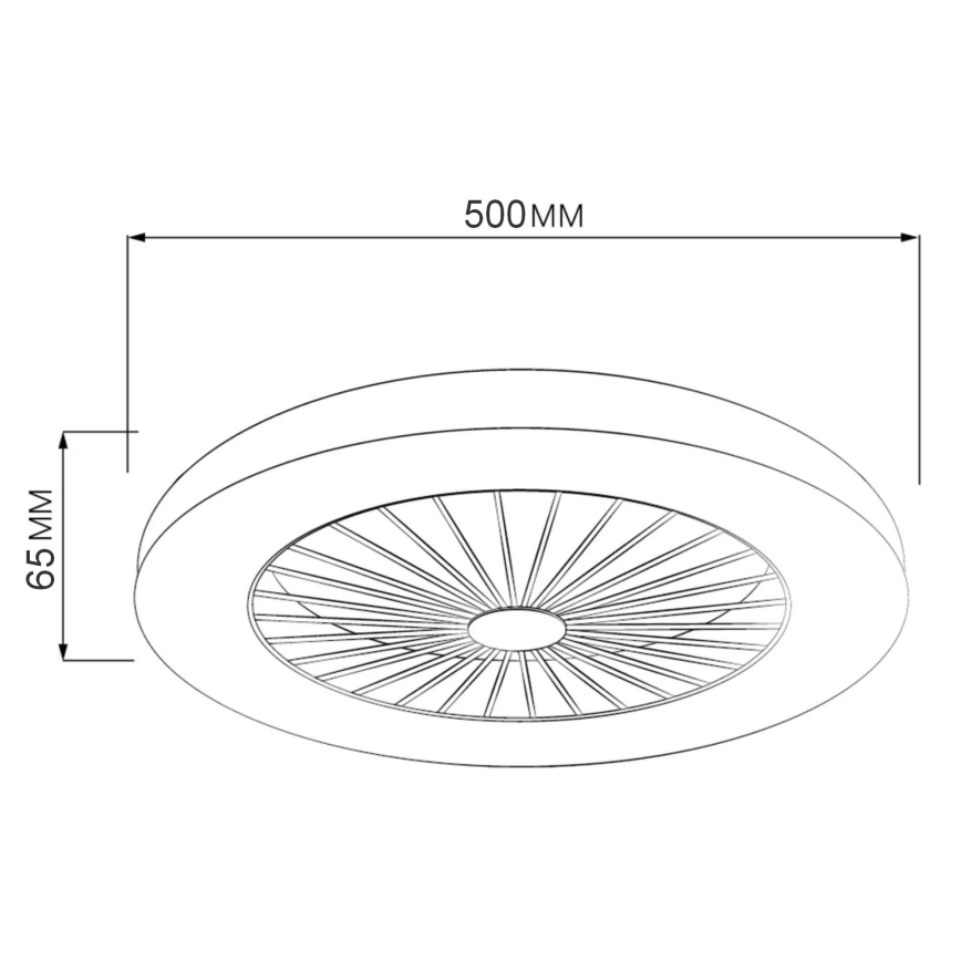 LED Himmennettävä kattovalaisin tuulettimella LIBYA LED/48W/230V 3000-6500K valkoinen + kauko-ohjaus