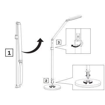 LED Himmennettävä kosketus lattialamppu FERRARA LED/13W/230V 3000/4000/6000K musta