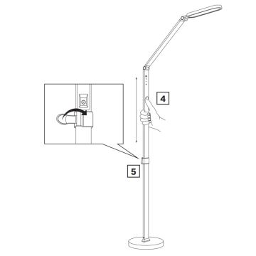 LED Himmennettävä kosketus lattialamppu FERRARA LED/13W/230V 3000/4000/6000K musta