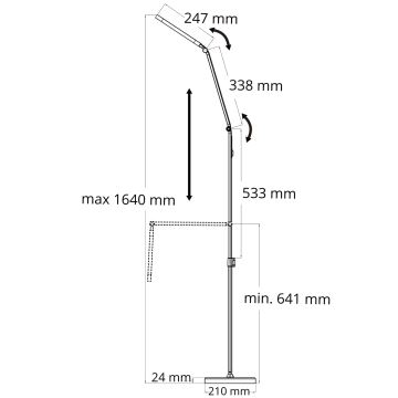 LED Himmennettävä kosketus lattialamppu FERRARA LED/13W/230V 3000/4000/6000K valkoinen