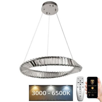 LED Himmennettävä kristalli kattokruunu johdossa LED/40W/230V 3000-6500K + kauko-ohjaus