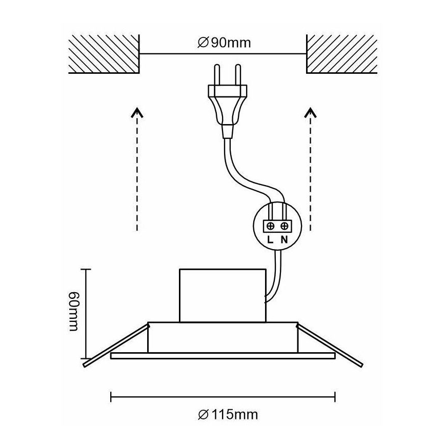 LED Himmennettävä kylpyhuonevalo LED/10W/230V 3000K-6500K Wi-Fi Tuya IP44