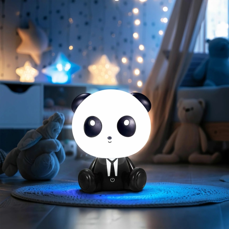 LED Himmennettävä lasten kosketus lamppu PANDA LED/2,5W/3,7V 1200 mAh