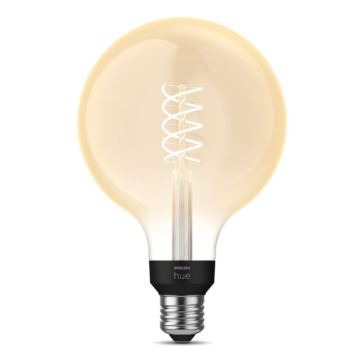 LED Himmennettävä polttimo Philips Hue WHITE FILAMENT G125 E27/7W/230V 2100K