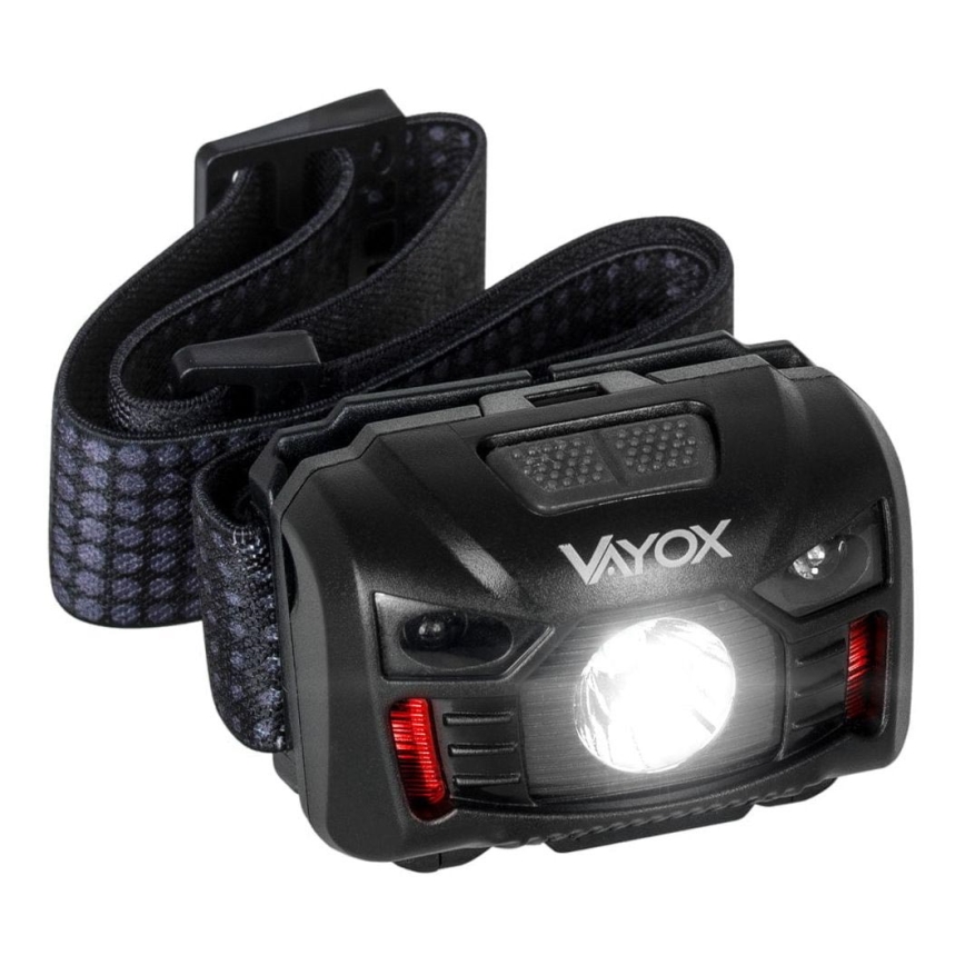 LED Himmennettävä rechargeable headlamp anturilla ja punainen valo LED/3W/5V IP66 100 lm 20 h 1200 mAh