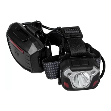 LED Himmennettävä rechargeable headlamp anturilla virta pankki -toiminto ja punainen valo LED/10W/5V IP44 1200 lm 23 h 4000 mAh