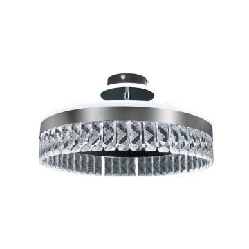 LED Himmennettävä kristalli kiinteä kattokruunu LED/75W/230V 3000-6500K kromi + kauko-ohjaus