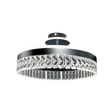 LED Himmennettävä kristalli kiinteä kattokruunu LED/75W/230V 3000-6500K kromi + kauko-ohjaus