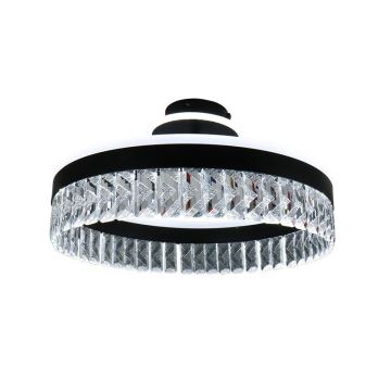 LED Himmennettävä kristalli kiinteä kattokruunu LED/75W/230V 3000-6500K musta + kauko-ohjaus