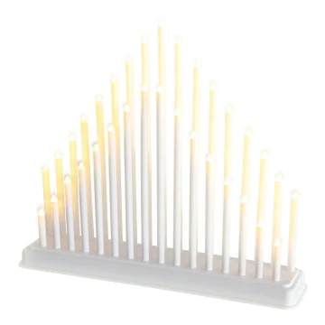 LED Jouluinen kynttilänjalka 33xLED/1W/230V lämmin valkoinen