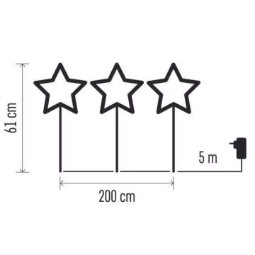 LED Joulukoriste ulkokäyttöön 402xLED/3,6W/4,5/230V IP44 lämpimänvalkoinen