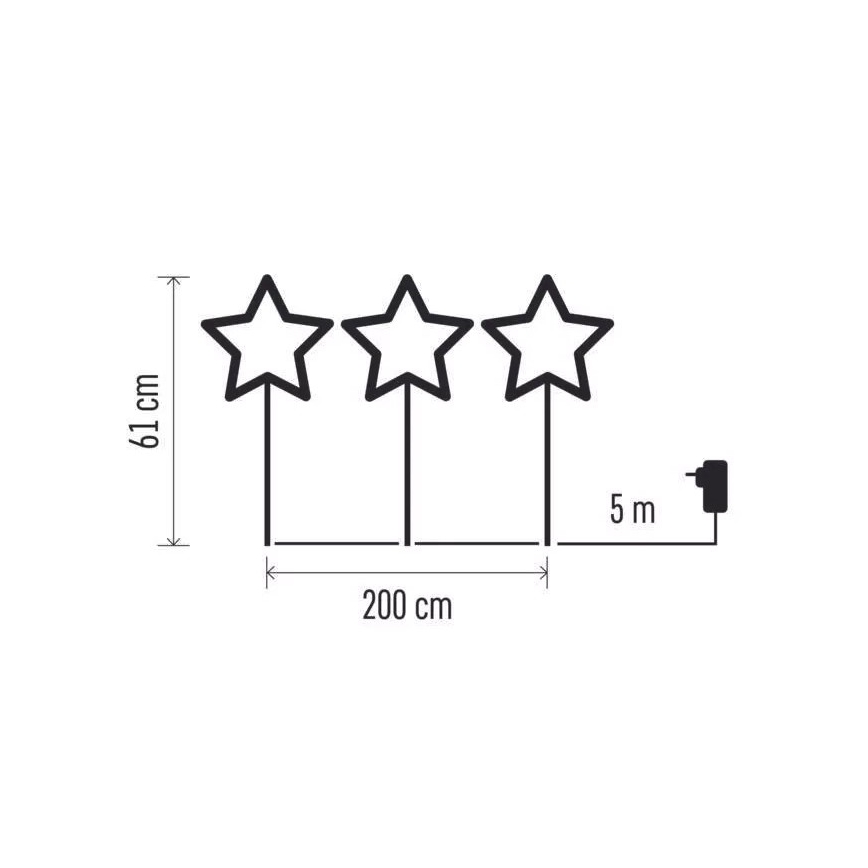 LED Joulukoriste ulkokäyttöön 402xLED/3,6W/4,5/230V IP44 lämpimänvalkoinen