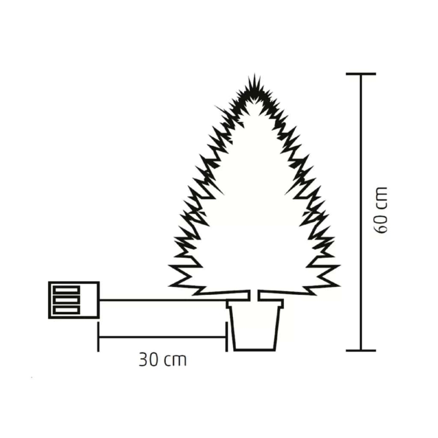 LED-joulukuusi 30xLED/3xAA 60 cm mänty