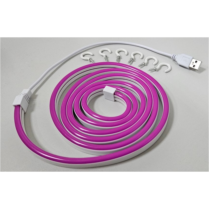 LED Joustava nauha NEON LED/5V USB 1,8 m violetti