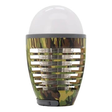 LED Kannettava ladattava lamppu, jossa hyönteisloukku LED/2W/3,7V 1800 mAh IPX4 camouflage