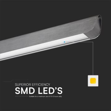 LED-kattokruunu johdossa LED/36W/230V 3000/4000/6400K antrasiitti