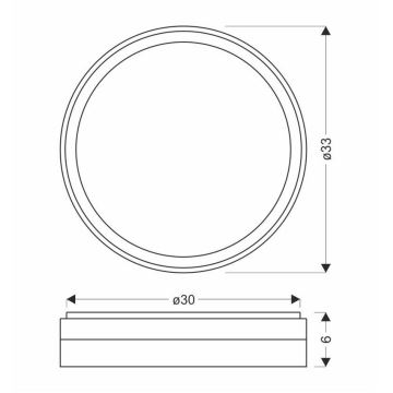 LED-kattovalaisin FLORIDA LED/18W/230V musta