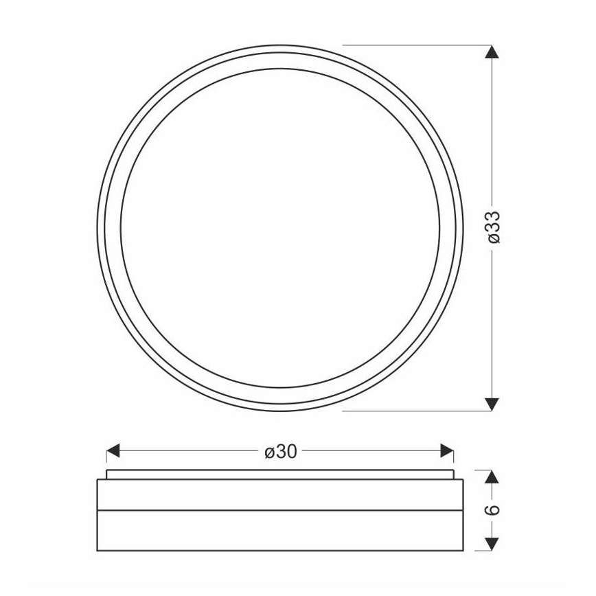 LED-kattovalaisin FLORIDA LED/18W/230V musta