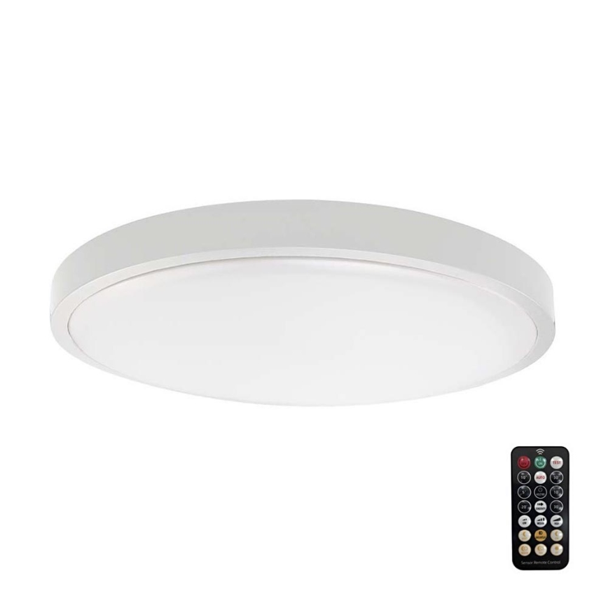 LED-kattovalaisin kylpyhuoneeseen anturilla SAMSUNG CHIP LED/18W/230V IP44 6500K halkaisija 29 cm valkoinen + kauko-ohjaus