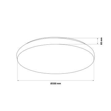 LED-kattovalaisin kylpyhuoneeseen PIRIUS LED/17W/230V halkaisija 33 cm IP44