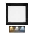 LED-kattovalaisin kylpyhuoneeseen RAFA LED/18W/230V 3000/4000/6000K 22x22 cm IP44 musta