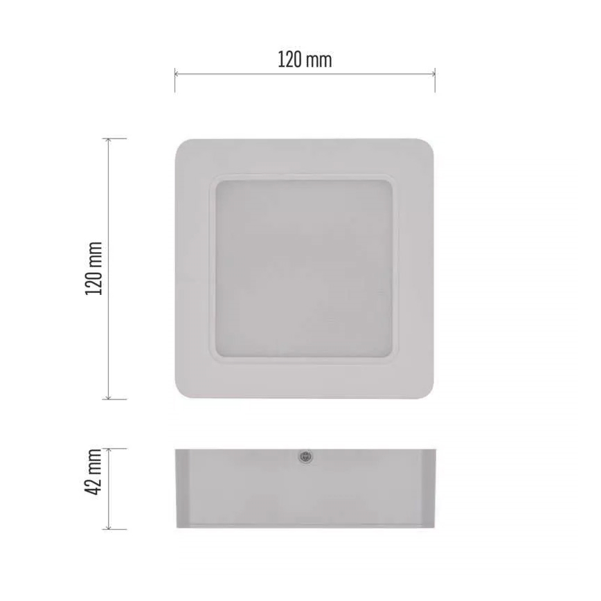 LED Kattovalaisin LED/9W/230V 12x12 cm valkoinen