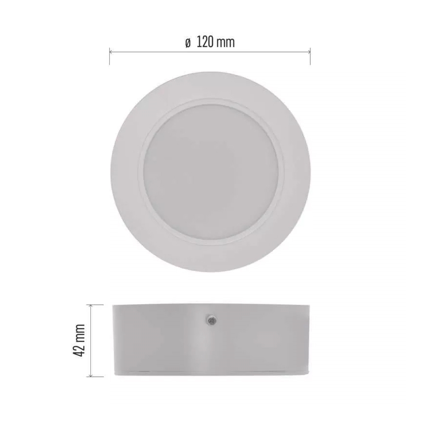 LED-kattovalaisin LED/9W/230V halkaisija 12 cm valkoinen