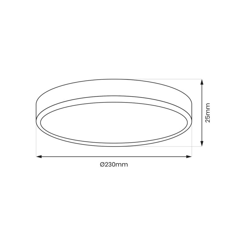 LED-kattovalaisin MAQ LED/18W/230V 3000/4000/6500K IP40 musta