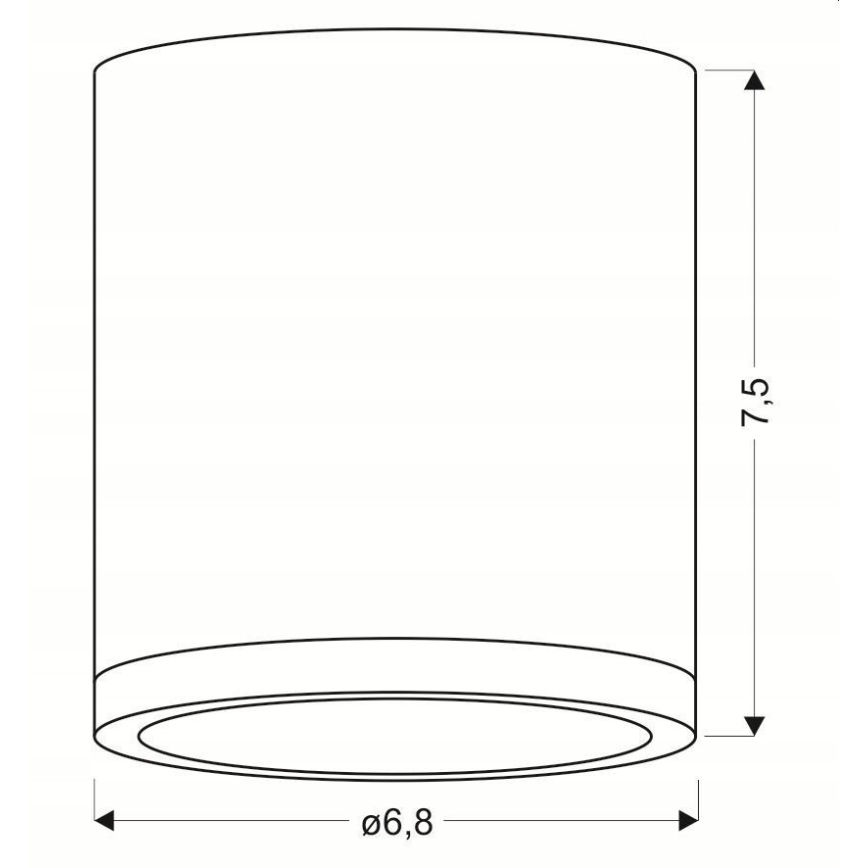 LED-kattovalaisin TUBA LED/5W/230V valkoinen/beige