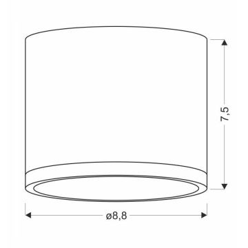 LED-kattovalaisin TUBA LED/9W/230V