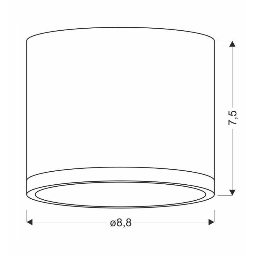 LED-kattovalaisin TUBA LED/9W/230V