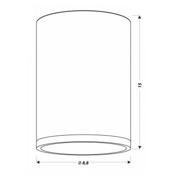 LED-kattovalaisin TUBA LED/9W/230V