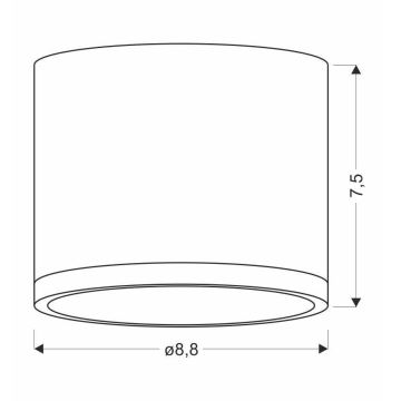 LED-kattovalaisin TUBA LED/9W/230V