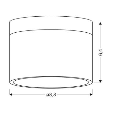 LED-kattovalaisin TUBA LED/9W/230V valkoinen/beige