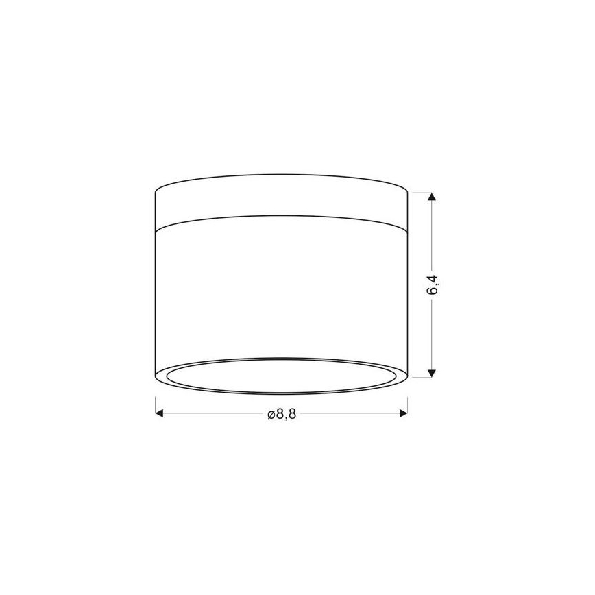 LED-kattovalaisin TUBA LED/9W/230V valkoinen/musta