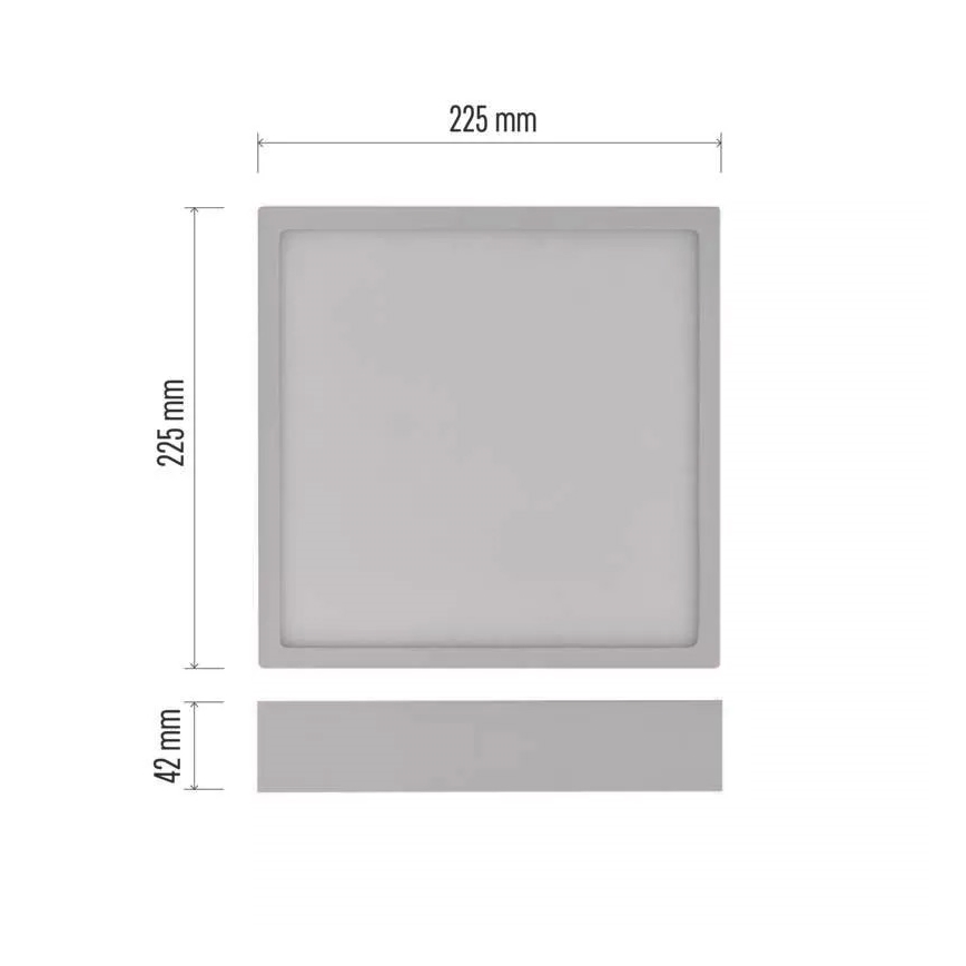 LED Kattovalo NEXXO LED/21W/230V 3000/3500/4000K 22,5x22,5 cm valkoinen