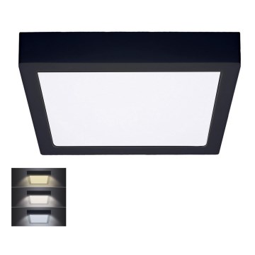 LED Kattovalo LED/24W/230V 3000/4000/6000K musta neliö