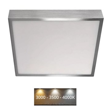 LED Kattovalo NEXXO LED/28,5W/230V 3000/3500/4000K 30x30 cm kromi