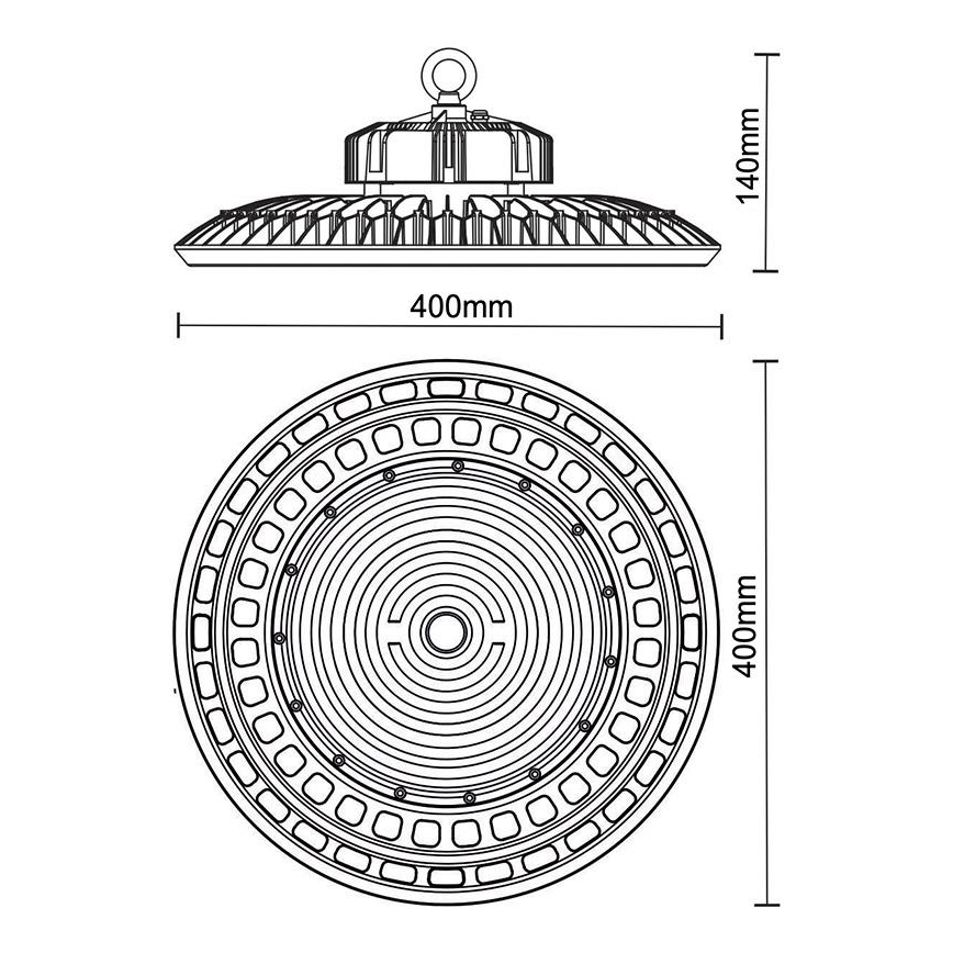 LED Kestävä valo UFO HIGHBAY LED/200W/230V 5000K IP65