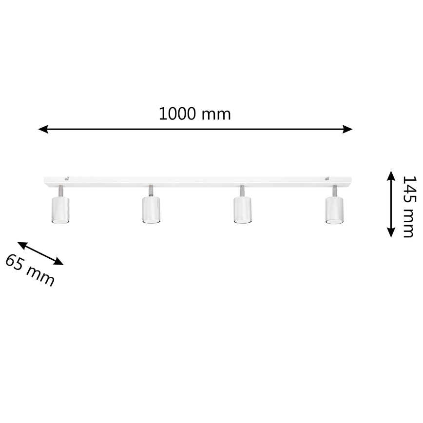 LED-kohdevalaisin TUNE 4xGU10/4,8W/230V mattakromi/valkoinen