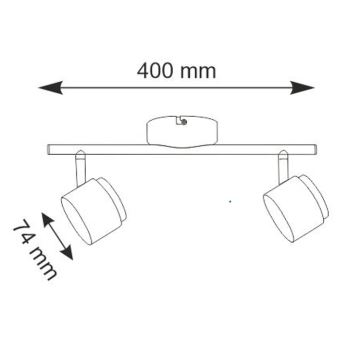 LED-kohdevalo KUBIK 2xLED/4,2W/230V musta