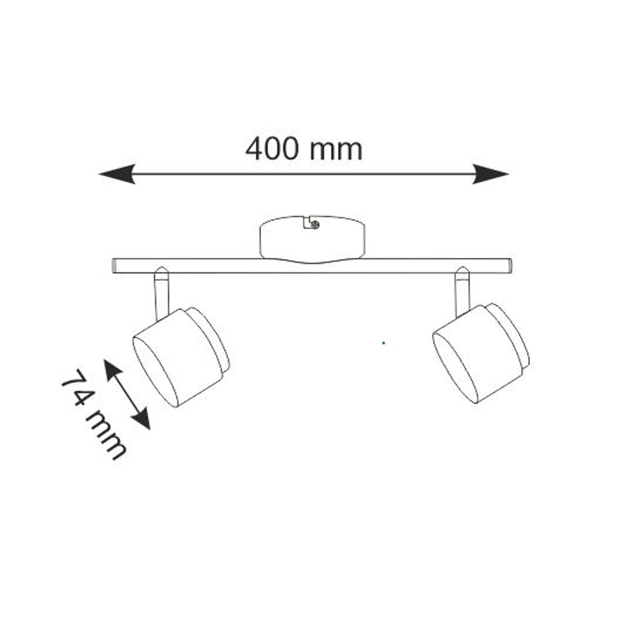 LED-kohdevalo KUBIK 2xLED/4,2W/230V musta