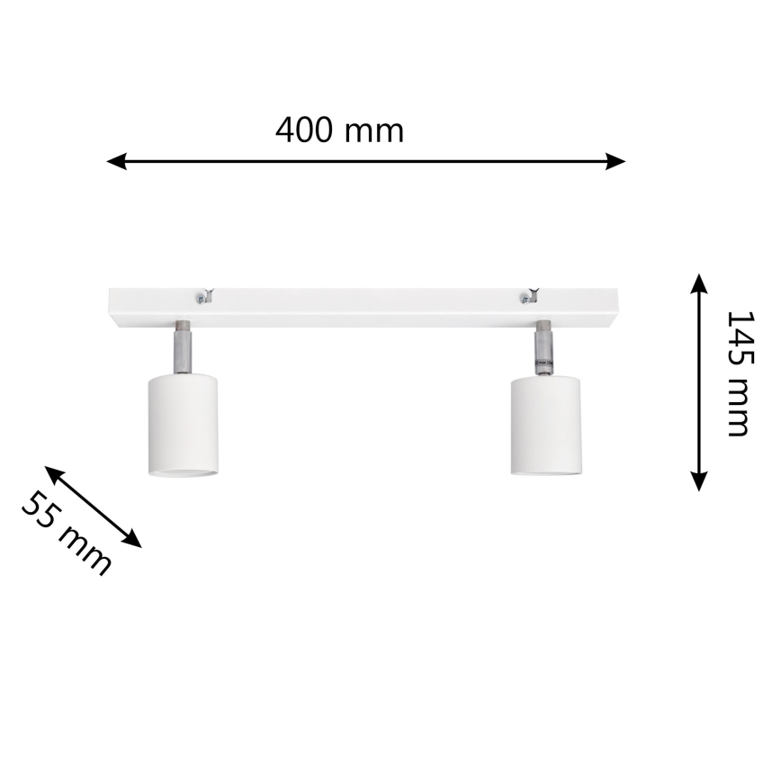 LED-kohdevalo TUNE 2xGU10/4,8W/230V valkoinen